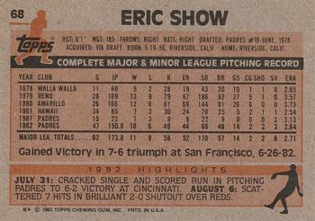 Eric Show  baseball card collectible - Main Image 2