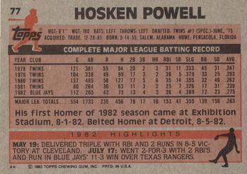 Hosken Powell  baseball card collectible - Main Image 2