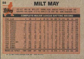 Milt May  baseball card collectible - Main Image 2