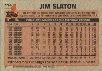 Jim Slaton  baseball card collectible - Main Image 2