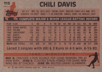 Chili Davis  baseball card collectible - Main Image 2