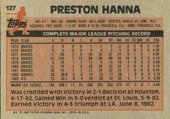 Preston Hanna  baseball card collectible - Main Image 2