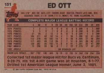 Ed Ott  baseball card collectible - Main Image 2