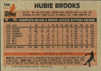 Hubie Brooks  baseball card collectible - Main Image 2