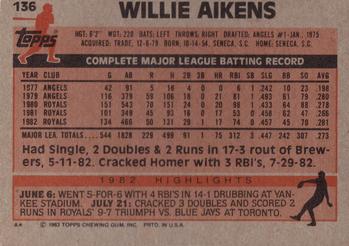 Willie Aikens  baseball card collectible - Main Image 2