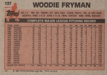 Woodie Fryman  baseball card collectible - Main Image 2