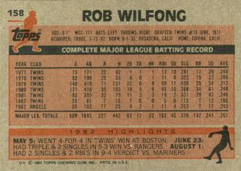 Rob Wilfong  baseball card collectible - Main Image 2