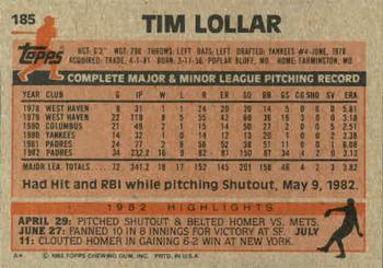 Tim Lollar  baseball card collectible - Main Image 2