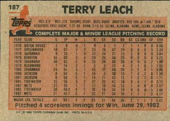Terry Leach  baseball card collectible - Main Image 2
