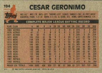 Cesar Geronimo  baseball card collectible - Main Image 2