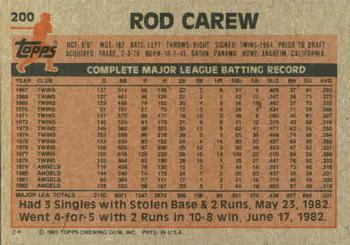 Rod Carew  baseball card collectible - Main Image 2