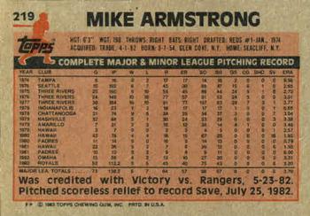 Mike Armstrong  baseball card collectible - Main Image 2