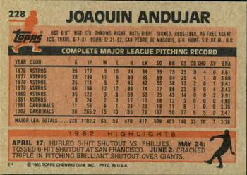 Joaquin Andujar  baseball card collectible - Main Image 2
