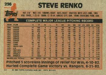 Steve Renko  baseball card collectible - Main Image 2