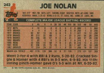 Joe Nolan  baseball card collectible - Main Image 2