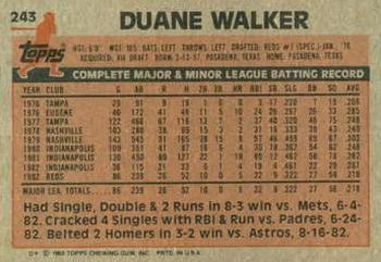 Duane Walker  baseball card collectible - Main Image 2