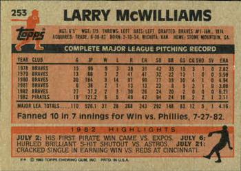 Larry McWilliams  baseball card collectible - Main Image 2