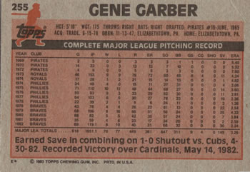 Gene Garber  baseball card collectible - Main Image 2