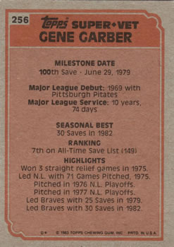 Gene Garber  baseball card collectible - Main Image 2