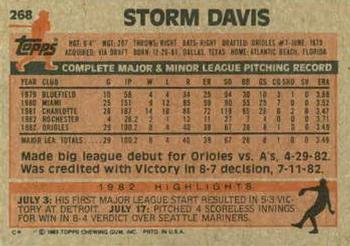 Storm Davis  baseball card collectible - Main Image 2