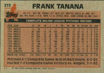 Frank Tanana  baseball card collectible - Main Image 2