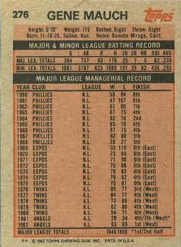 Gene Mauch  baseball card collectible - Main Image 2