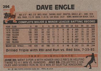 Dave Engle  baseball card collectible - Main Image 2