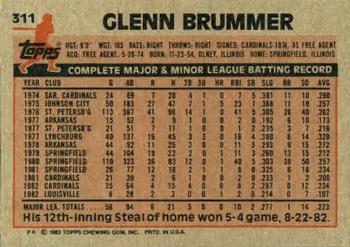 Glenn Brummer  baseball card collectible - Main Image 2