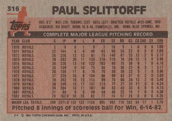 Paul Splittorff  baseball card collectible - Main Image 2