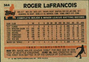 Roger LaFrancois  baseball card collectible - Main Image 2