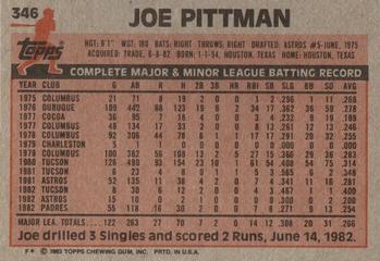 Joe Pittman  baseball card collectible - Main Image 2