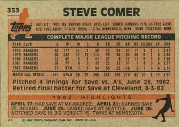 Steve Comer  baseball card collectible - Main Image 2