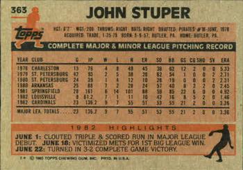 John Stuper  baseball card collectible - Main Image 2