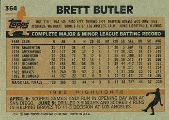 Brett Butler  baseball card collectible - Main Image 2