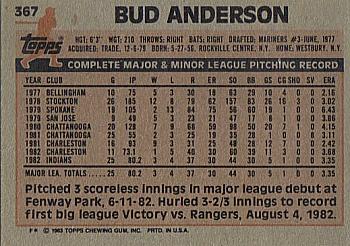 Bud Anderson  baseball card collectible - Main Image 2