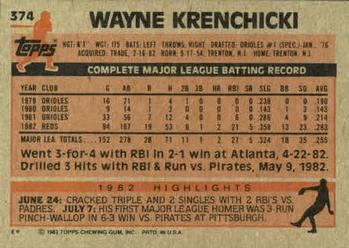 Wayne Krenchicki  baseball card collectible - Main Image 2