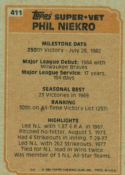 Phil Niekro  baseball card collectible - Main Image 2