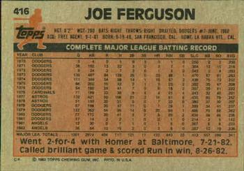 Joe Ferguson  baseball card collectible - Main Image 2
