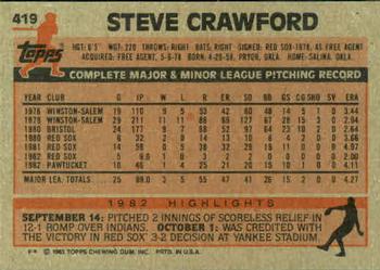 Steve Crawford  baseball card collectible - Main Image 2