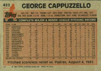 George Cappuzzello  baseball card collectible - Main Image 2