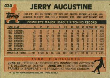 Jerry Augustine  baseball card collectible - Main Image 2
