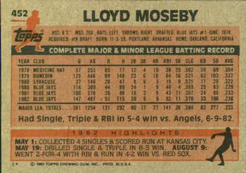 Lloyd Moseby  baseball card collectible - Main Image 2