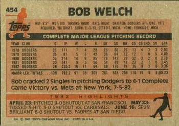 Bob Welch  baseball card collectible - Main Image 2