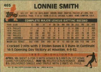 Lonnie Smith  baseball card collectible - Main Image 2