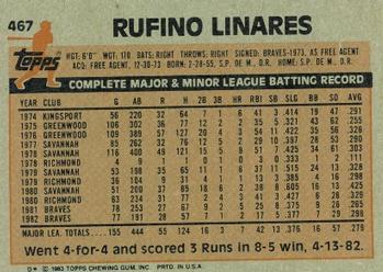 Rufino Linares  baseball card collectible - Main Image 2