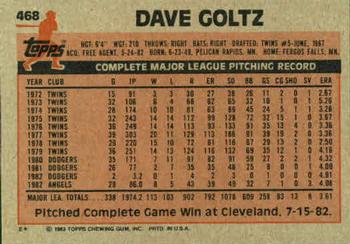 Dave Goltz  baseball card collectible - Main Image 2
