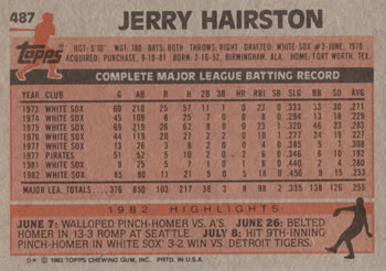 Jerry Hairston  baseball card collectible - Main Image 2