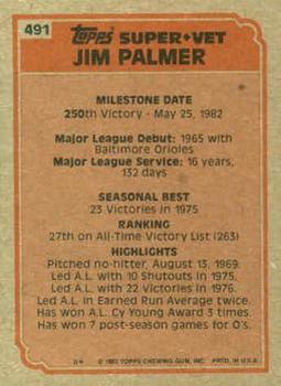 Jim Palmer  baseball card collectible - Main Image 2