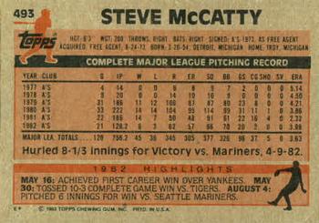 Steve McCatty  baseball card collectible - Main Image 2