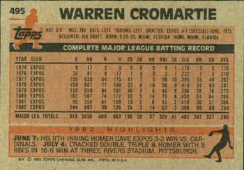 Warren Cromartie  baseball card collectible - Main Image 2